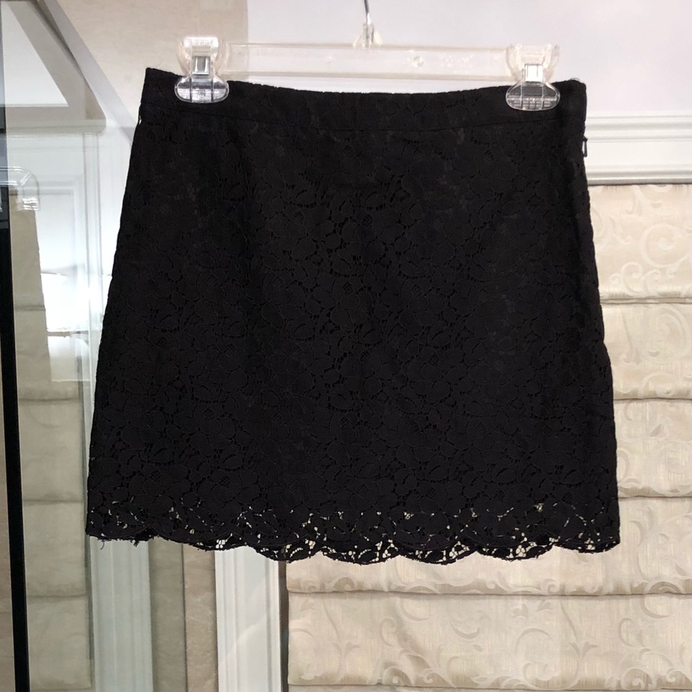 Black lace mini skirt-Talula